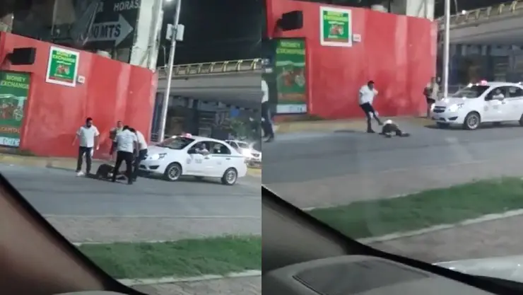 ¿Otra vez_ Graban a taxistas de Playa del Carmen golpeando a hombre; video.jpg