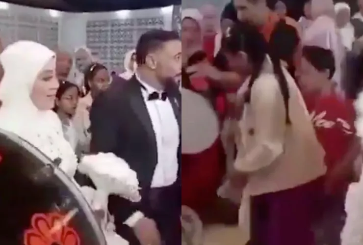 VIDEO Captan momento exacto en el que muere novio en pleno baile de boda en Egipto