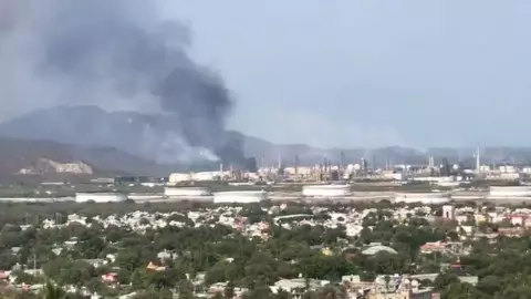 incendio refinería Oaxaca