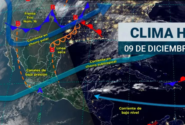 ¡Prepara el paraguas! Clima en México hoy 9 de diciembre pronostica lluvias