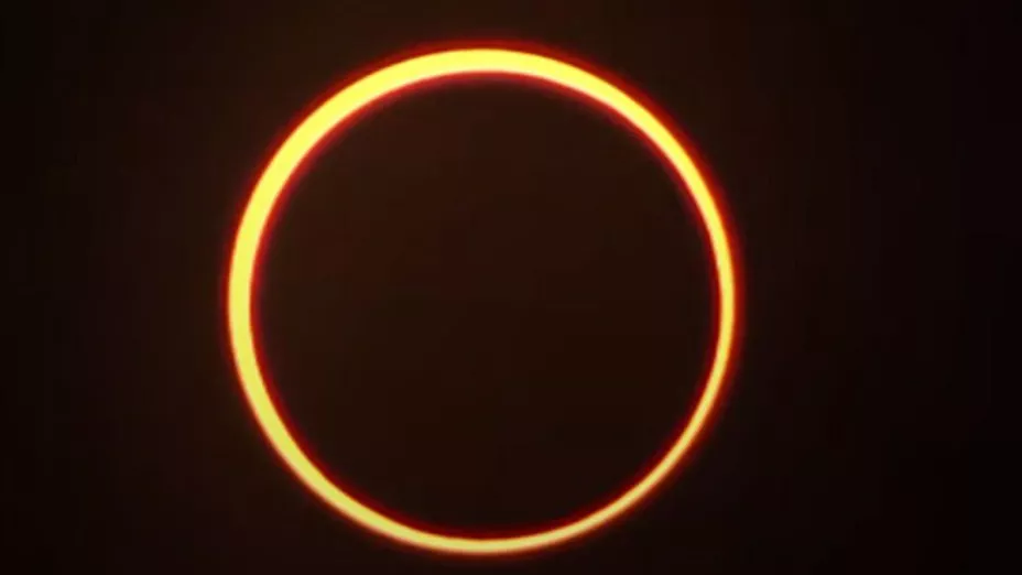 Video Anillo de fuego del eclipse solar desde Bacalar, Quintana Roo, México hoy 14 de octubre 2023