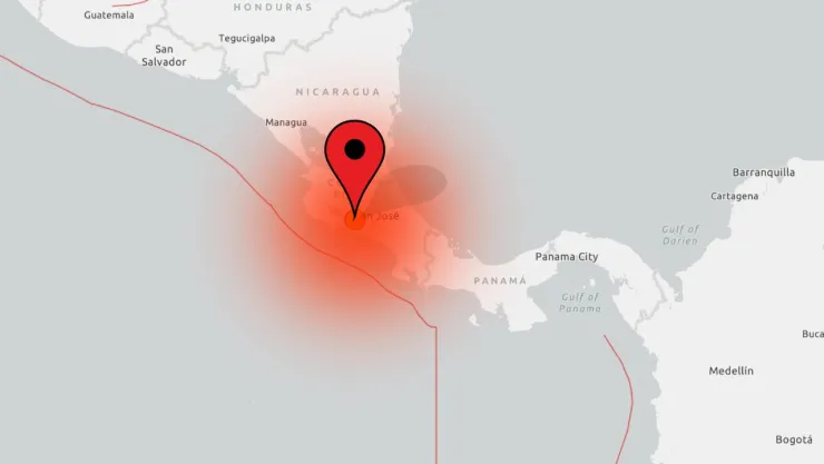 Sismo de magnitud 5.2 sacude el Pacífico de Costa Rica; habitantes reportan fuerte movimiento