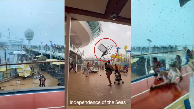Fuerte tormenta en Crucero de Royal Caribbean video viral