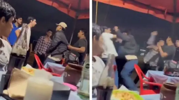 PELEA EN TAQUERIA EN NAYARIT