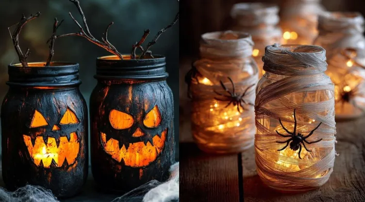 Día de Muertos y Halloween Ideas para hacer decoraciones con frascos de vidrio.jpg