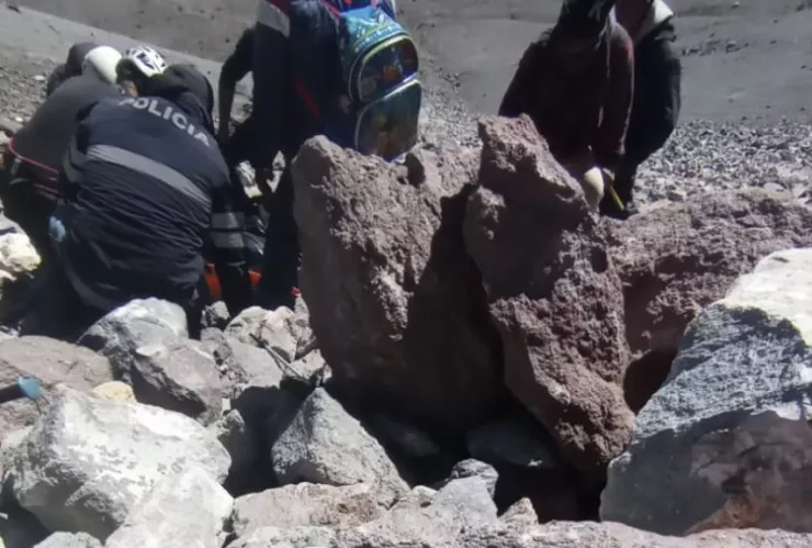 Alpinista en el Pico de Orizaba