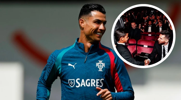 Hijo de Cristiano Ronaldo es fan de Lionel Messi