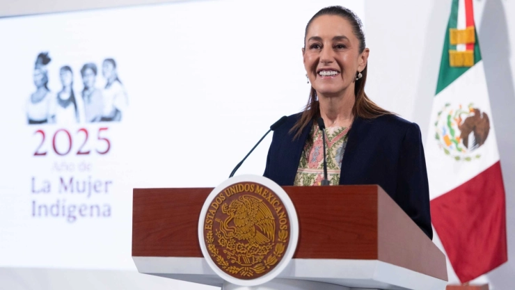 Imagen de Claudia Sheinbaum en su conferencia mañanera del 29 de septiembre de 2025.