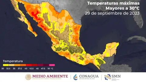 Clima en México 30 de septiembre de 2023