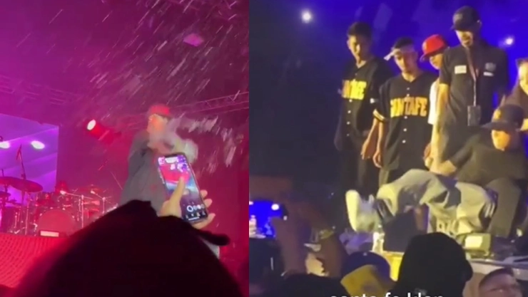 Santa Fe Klan enfurece en pleno concierto.