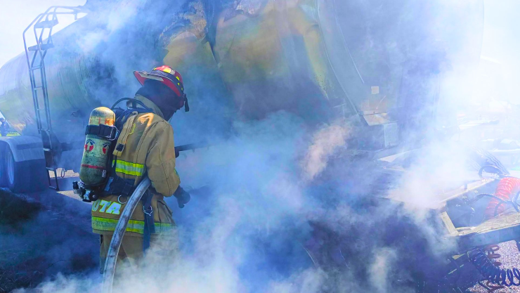incendio de pipa carretera 57 Guanajuato