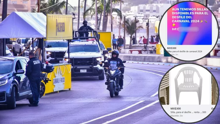 Renta de sillas para Carnaval de Mazatlán