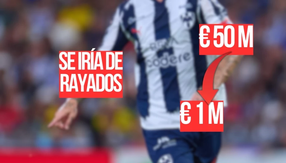 Un día costaba 50 millones, hoy cuesta solo 1 y sería prospecto a irse de Rayados de Monterrey