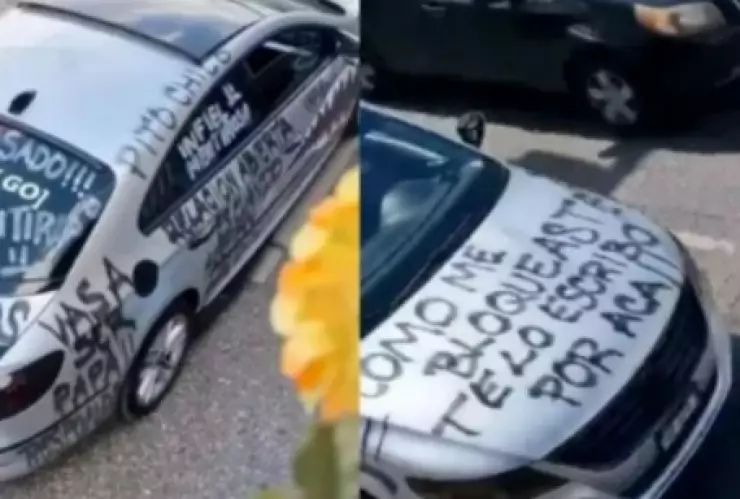 mujer raya auto infiel