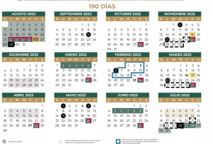 Cuáles son los días festivos, puentes y vacaciones en el Calendario SEP