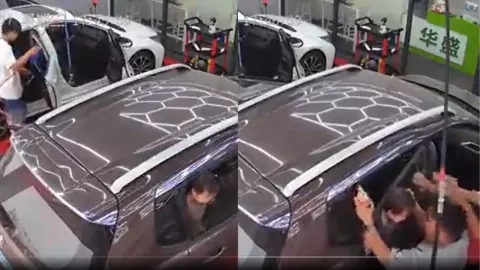 Niña casi muere estrangulada con la ventana del auto