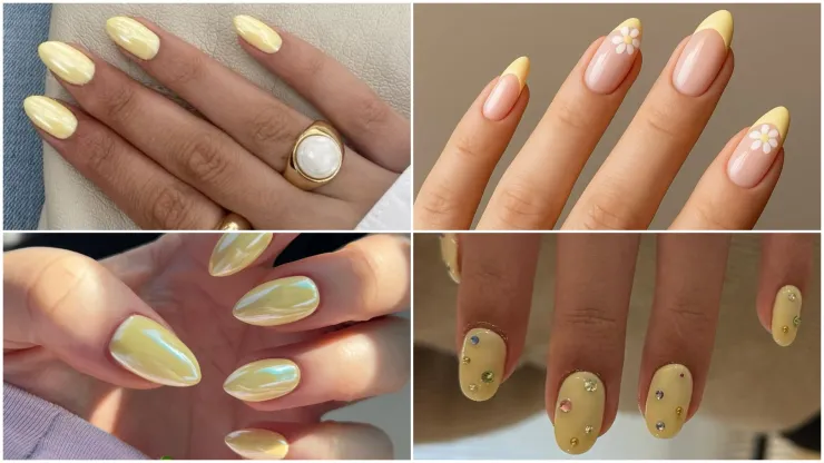 uñas amarillas - diseños de uñas para primavera 2026