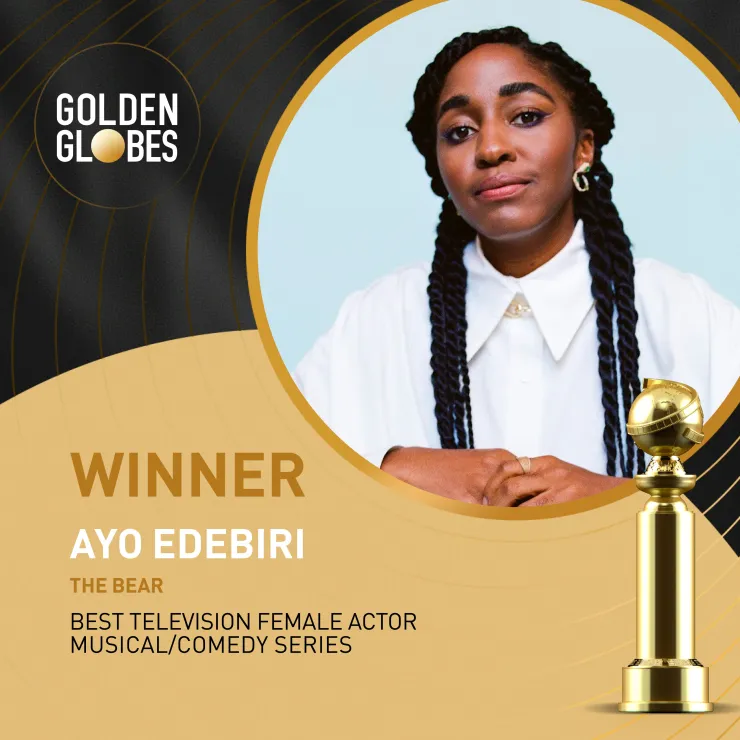 Ayo Edebiri es la ganadora de Mejor Actriz Femenina de Televisión