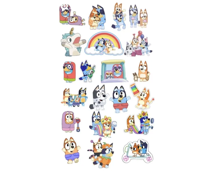 Bluey stickers y Bingo