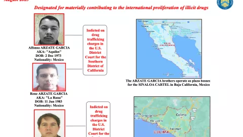 El Departamento del Tesoro sancionó oficialmente a “El Changuito Ántrax” junto a los hermanos Arzate en el 2023