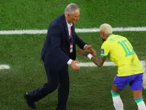 Tite y Neymar con Brasil en Qatar 2022