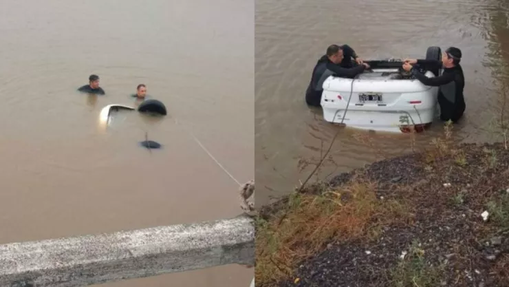 ¡Terrible! Auto cae a un arroyo en Argentina; cinco personas perdieron la vida