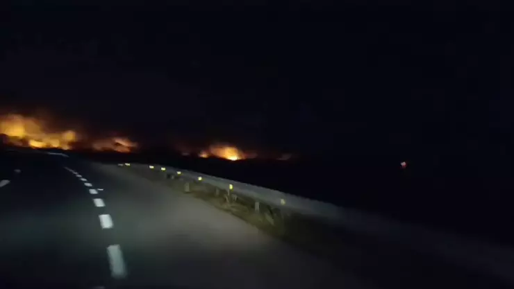 VIDEO_ Reportan fuerte incendio en la carretera Mérida-Cancún