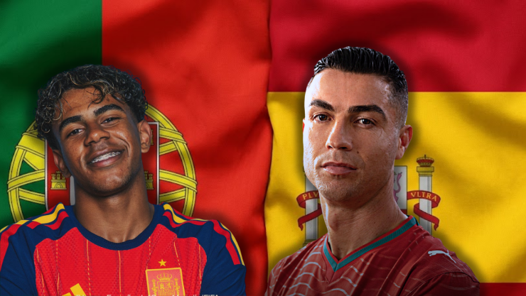 Lamine Yamal y Cristiano Ronaldo