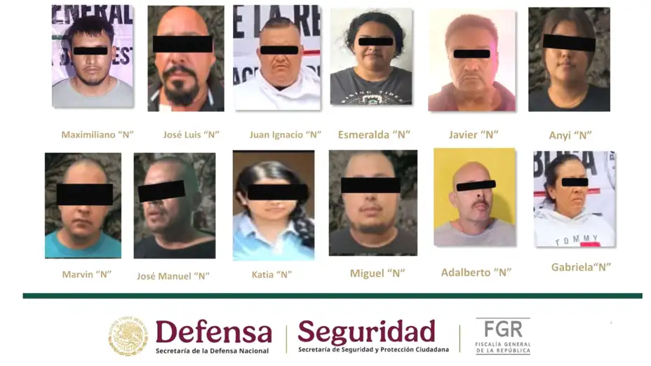 Presuntos integrantes de células delictivas de extorsión en Michoacán.
