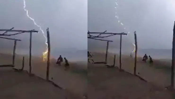 ¡TRAGEDIA! Rayo cae en playas de Michoacán; mató a dos personas (VIDEO)