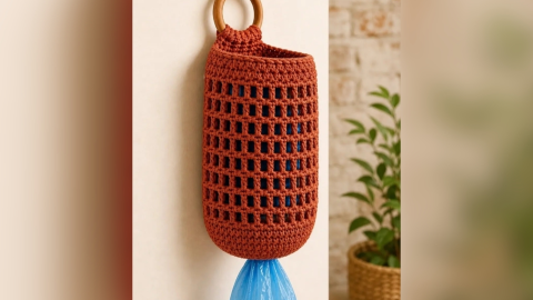 Cómo tejer un dispensador de bolsas de plástico a crochet para mantener la despensa limpia y ordenada