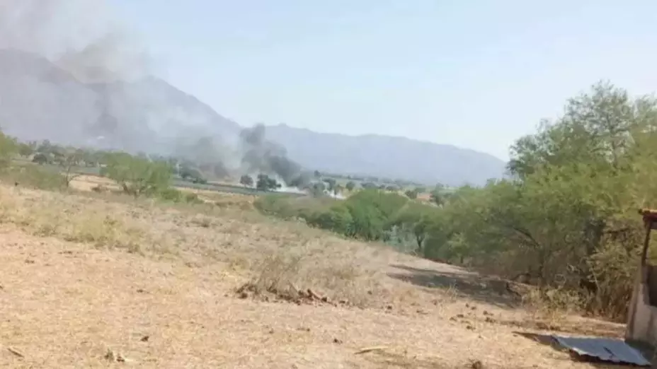 Se desploma avioneta militar en Ameca, Jalisco