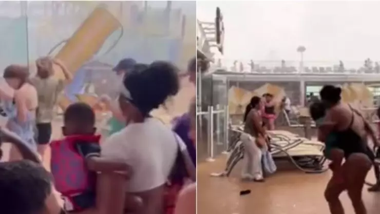 Terror a bordo_ Pasajeros de crucero se enfrentan a una tormenta eléctrica (VIDEO)