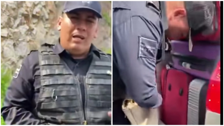 Las hijas de la pareja vieron el momento en el que los policías intentaron arrebatar el celular a su mamá.