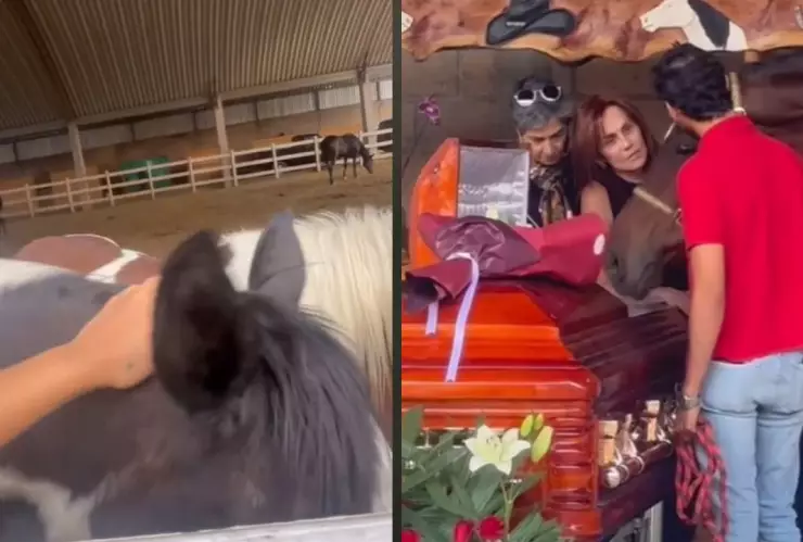 Elena Larrea funeral despedida caballos El Divo Cuacolandia video