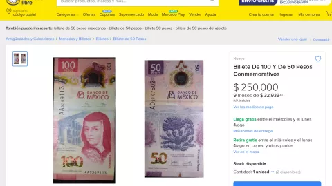 billetes conmemorativos