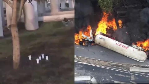 Puente de la Concordia tras la explosión de una pipa de gas LP