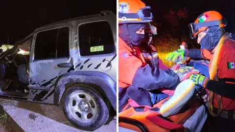 Volcadura en Las Trancas–Coatepec deja una persona fallecida este sábado