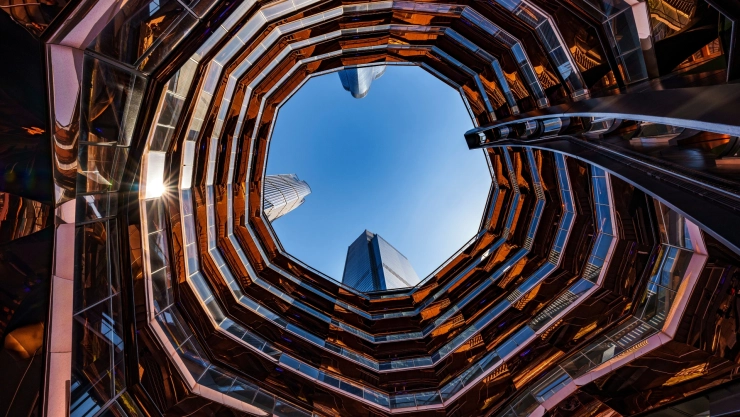 Vista desde el interior de The Vessel en Nueva York