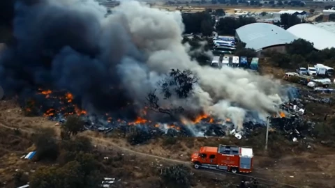 incendio en Mineral de la Reforma, Hidalgo
