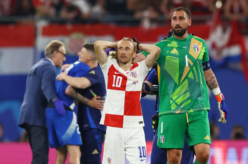 La desesperación de Luka Modric al ser eliminados en el último momento