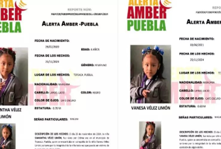 Activan Alerta Amber por desaparición de una menor en Texmelucan, Puebla
