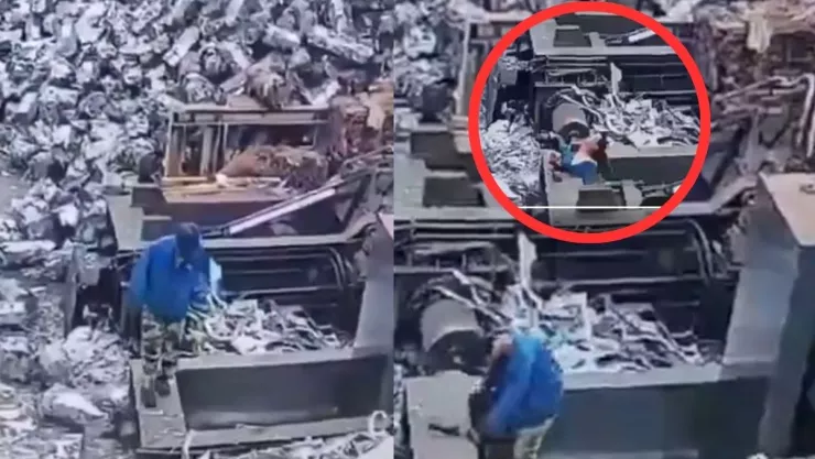 Trabajador sufre accidente en compactadora