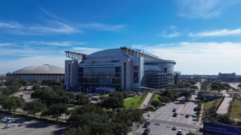 Vista panorámica del NRG Stadium y sus alrededores