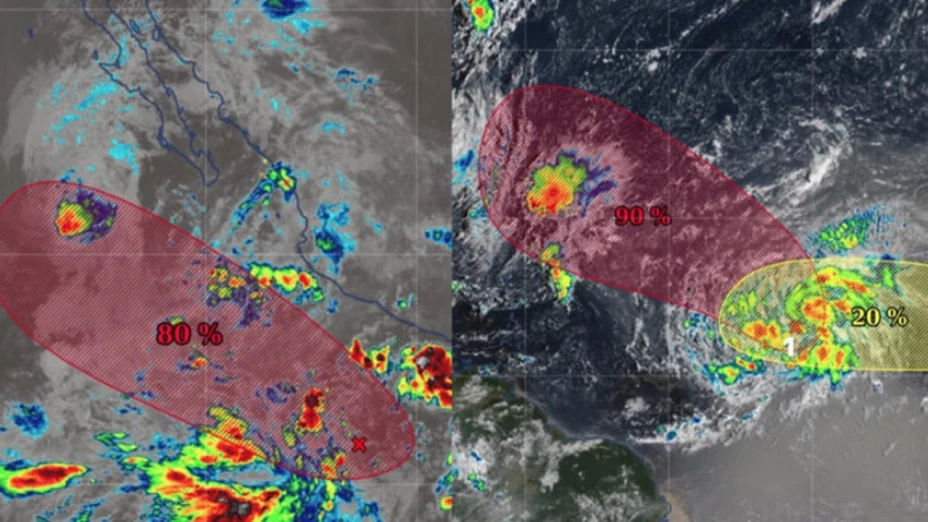 Conagua alerta por posible formación de dos ciclones tropicales en México