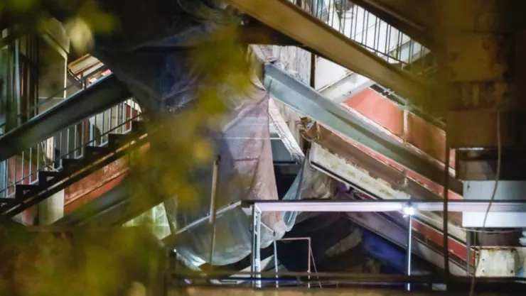 Balcón colapsado en Nápoles