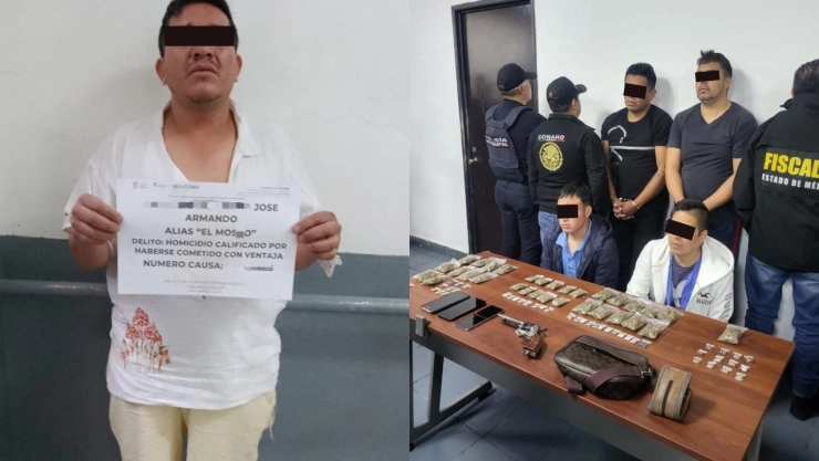“El Mosco” y sus cuatro cómplices fueron detenidos en Tlalnepantla.