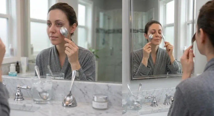 Cómo usar la cuchara para eliminar las ojeras