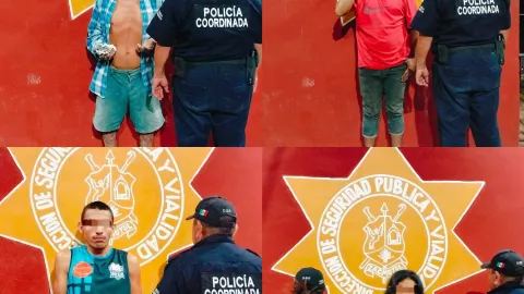 Detienen a 4 personas por presunta posesión de armas y sustancias ilícitas en Motul, Yucatán