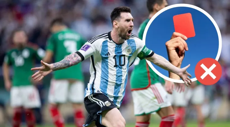 Árbitro confiesa que le perdonó una tarjeta roja a Messi contra México